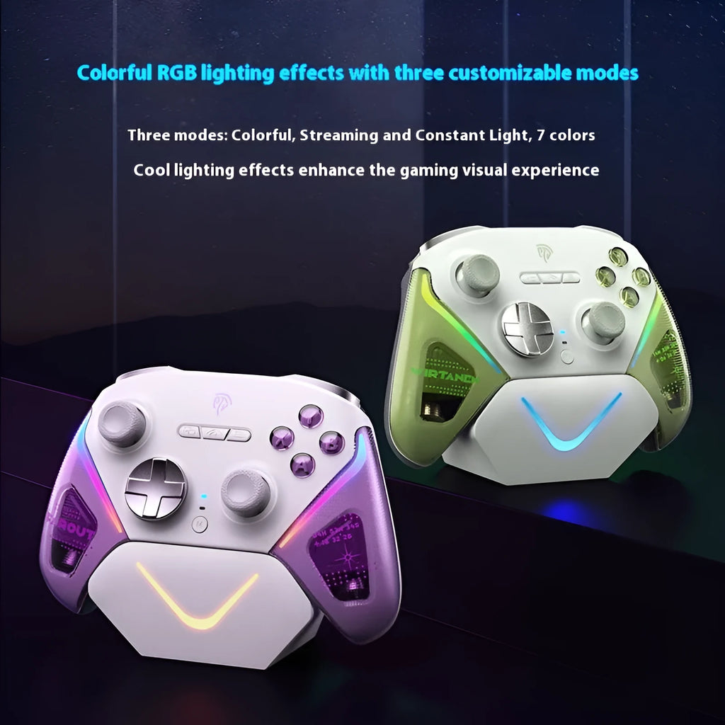 Rocker Smart Startstop Charging Base game controller with Double-cut Triggers in Black, Green or Purple colour