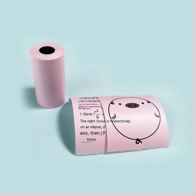 Box containing three rolls of 57mm by 30mm white thermal printing paper for student and receipt printers.