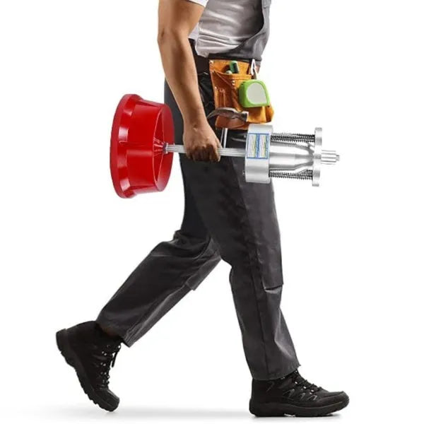 Portable hub balancer for tyre balancing with aluminium head and bull's eye level on enamel base
