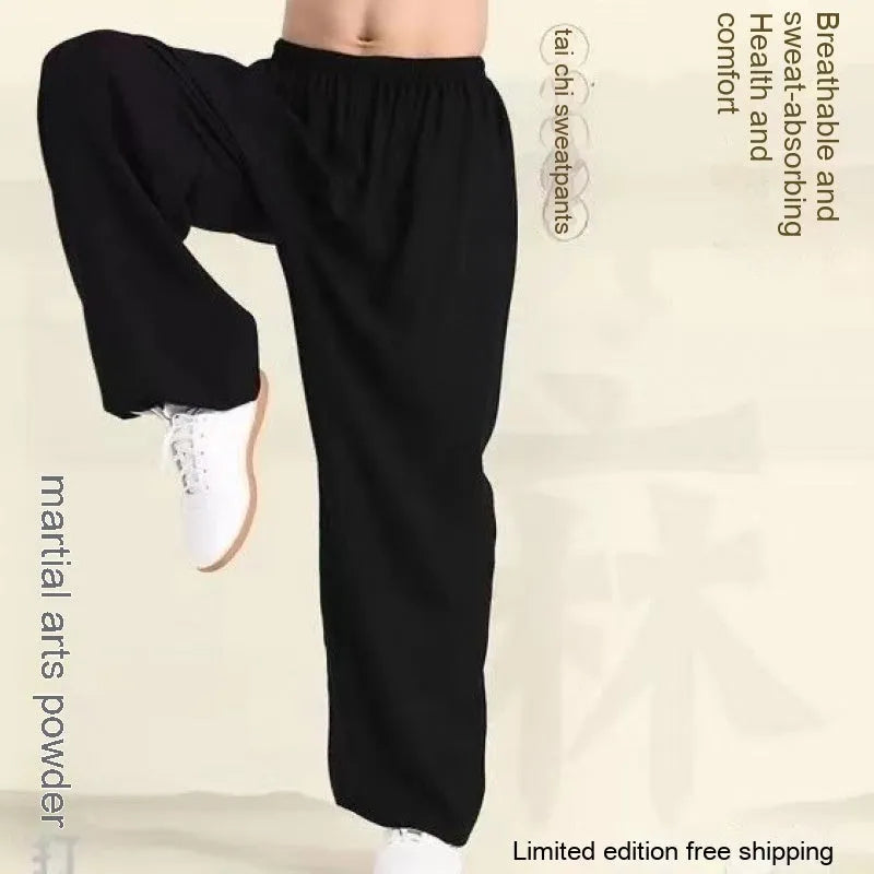 Children's high-elasticity Sanda practice pants in Lycra fabric available in black, red, or white colours