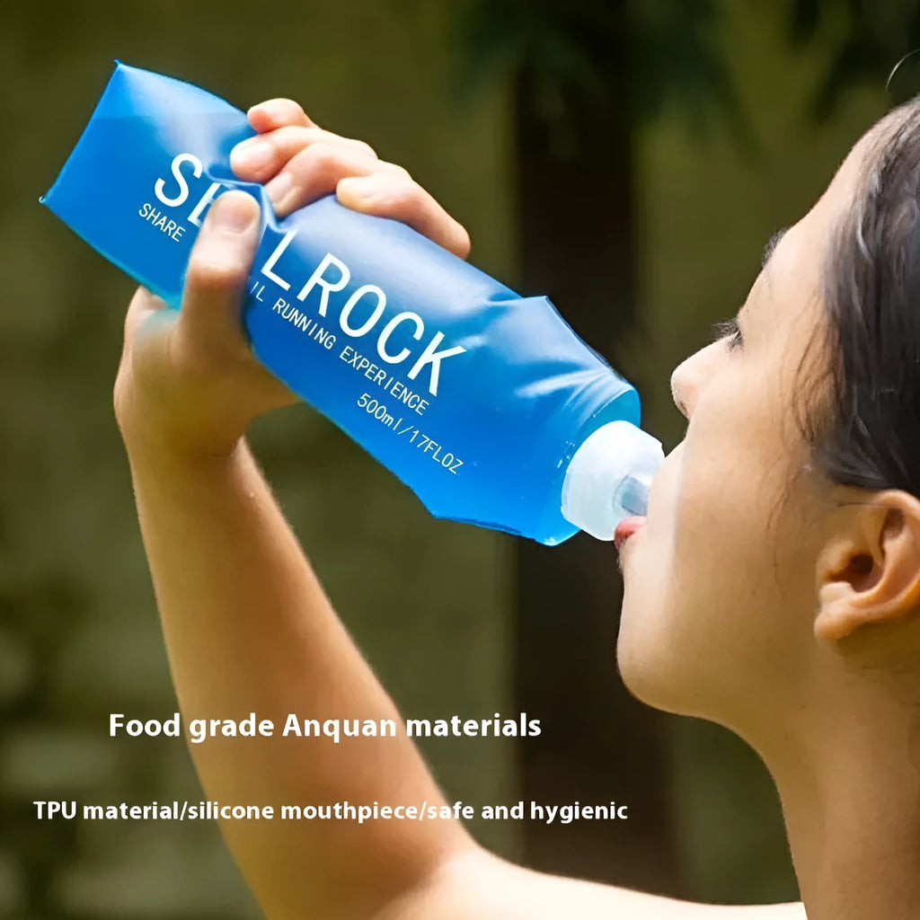 Flexible plastic portable drinking straw for sports like mountain biking and climbing