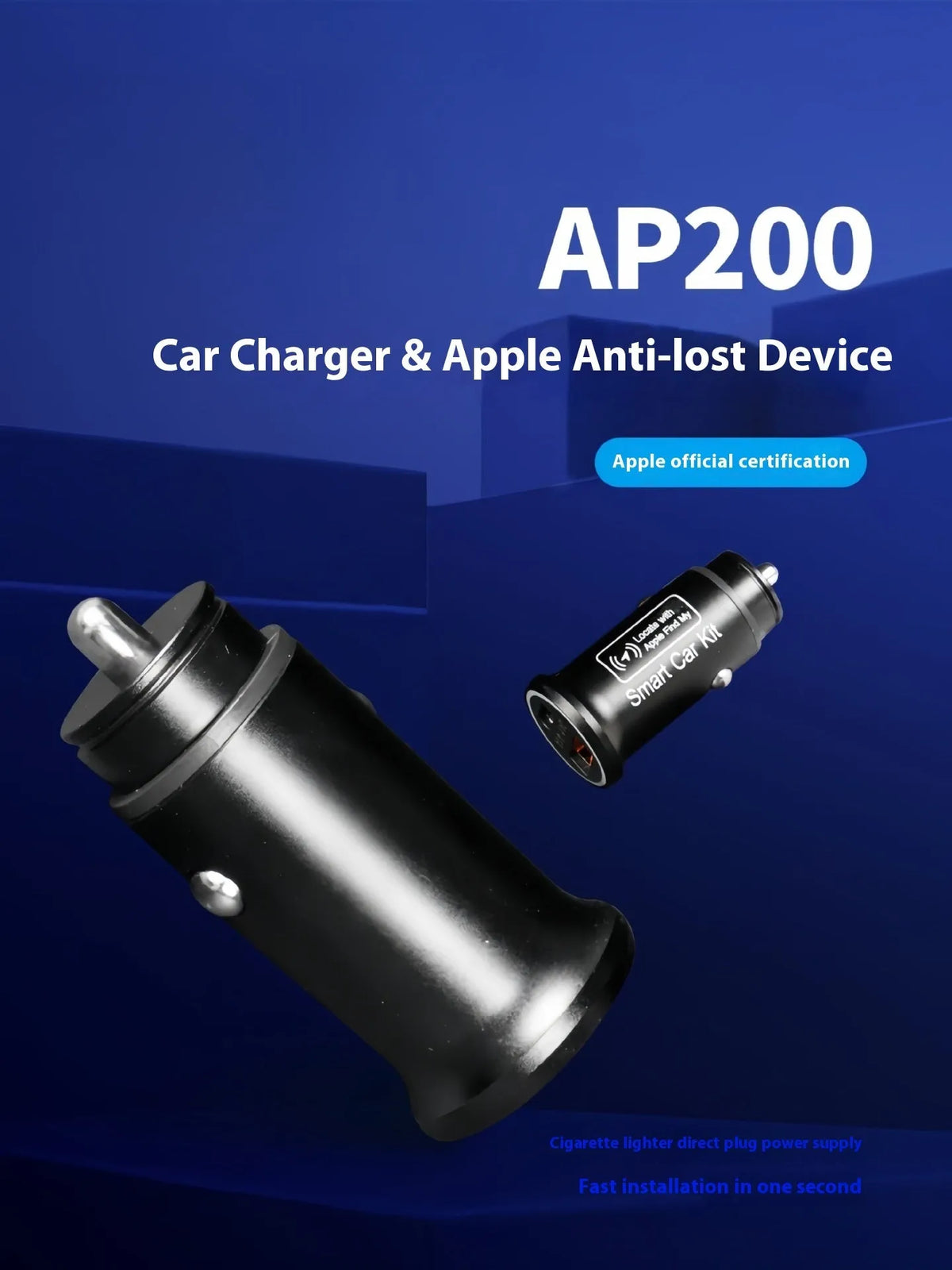 Black car GPS locator tracking device with charger installation for vehicle security
