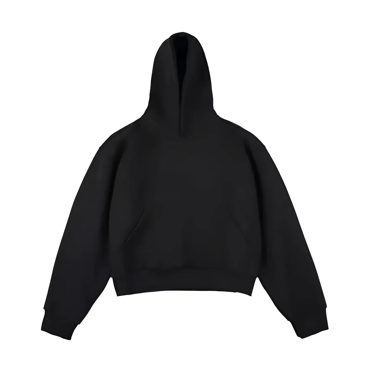 Short Chinese cotton composite velvet hooded sweater with removable hood in street fashion style