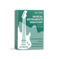 A sealed pack of desiccant for use inside musical instrument cases to control humidity.
