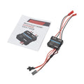Small 40A brushed electronic speed controller for 1/16 and 1/18 scale RC cars and trucks.