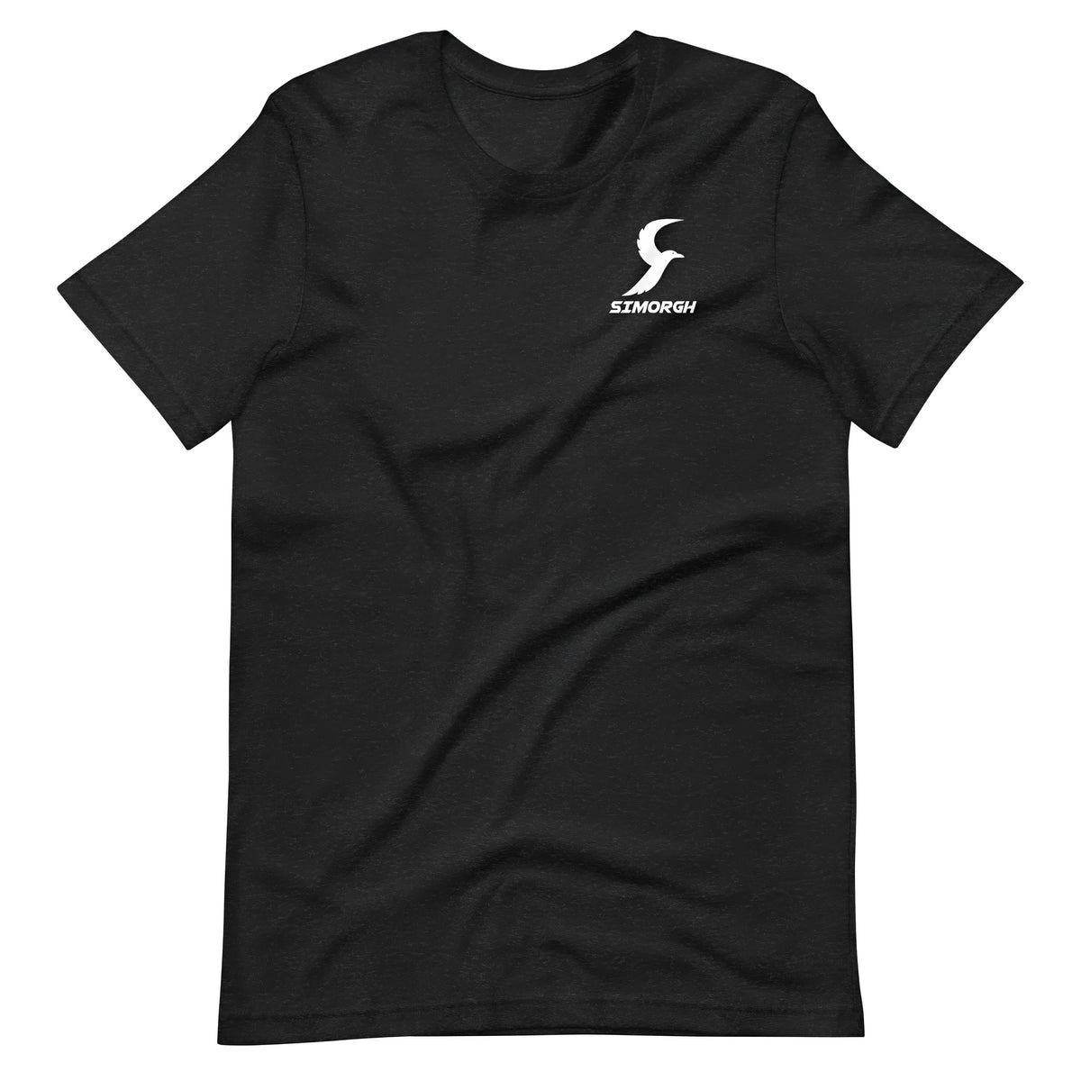 Black cotton short sleeve t-shirt with loose fit and round neck design