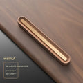 Long strip car aromatherapy ornament for air vent mounting in walnut or metallic grey finish
