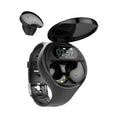 Black smart bracelet and Bluetooth earphone combination device with detachable design