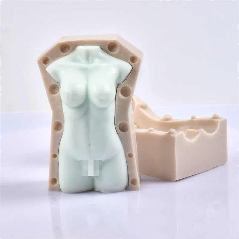 Geometric silicone mould for candles and plaster with 10cm and 14cm height sections