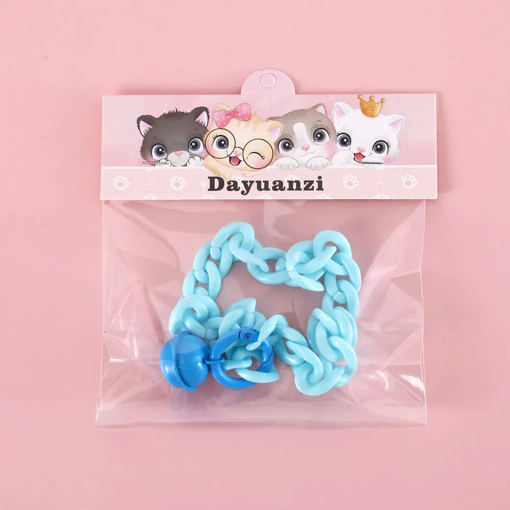 Adjustable plastic pet collar in macaron candy colours for cats dogs rabbits