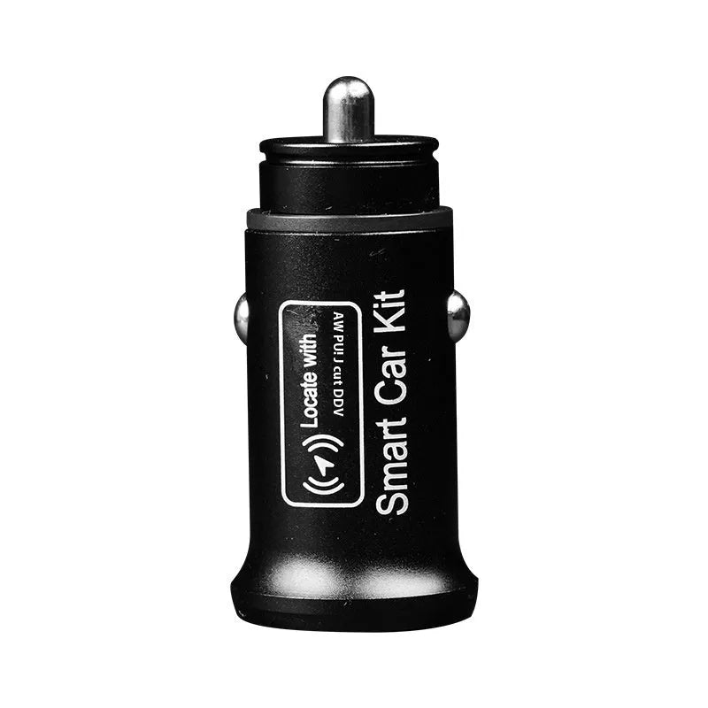 Black car GPS locator tracking device with charger installation for vehicle security