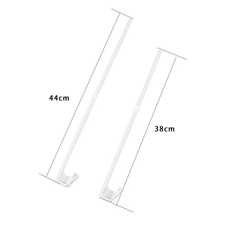 10 white PP plastic car window flag pole holder clips