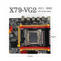 X79-VG2 desktop motherboard with LGA 2011 socket, DDR3 slots, and PCI Express 16X graphics card slot