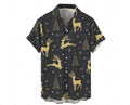 Men's Hawaiian shirt with 3D printed pattern in regular fit cardigan style