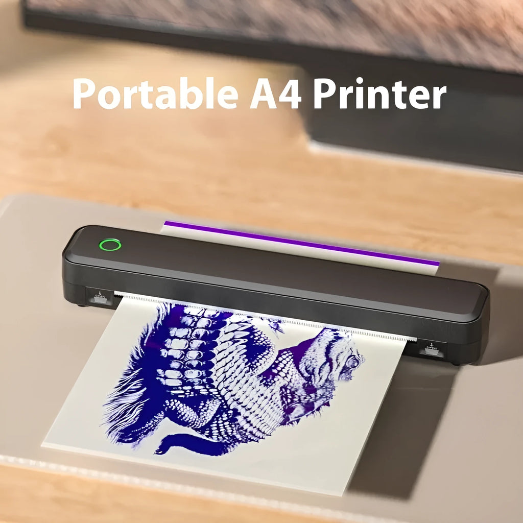 Black or white Bluetooth thermal printer with 295mm compact size for mobile phone drawing printing