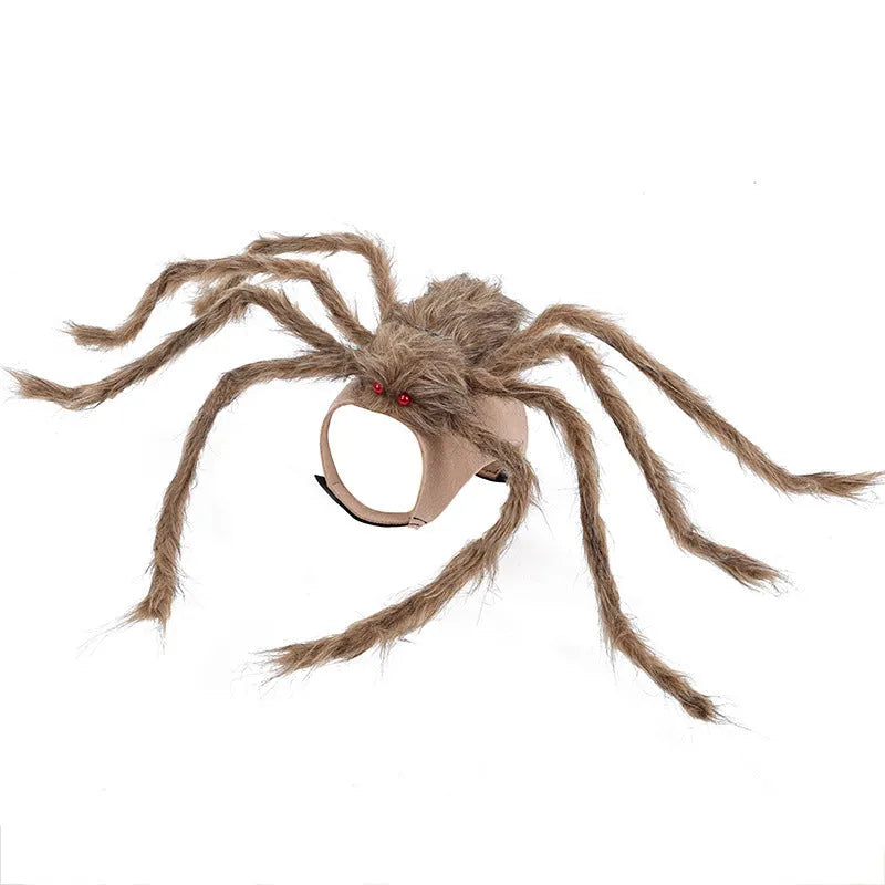 Halloween spider costume for pets in four colour options with size choices