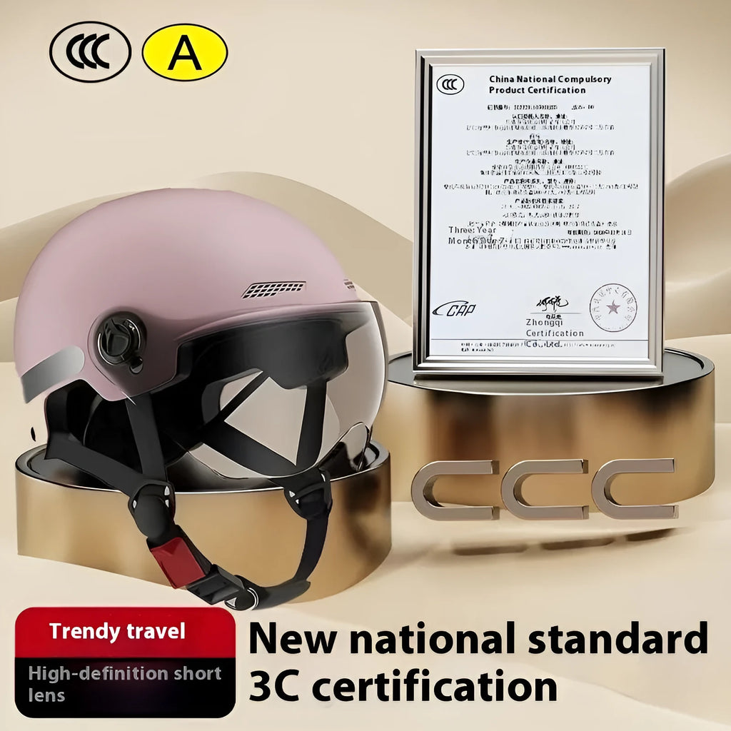 3C certified electric motorcycle helmet with polypropylene shell and sun protection visor in various colours