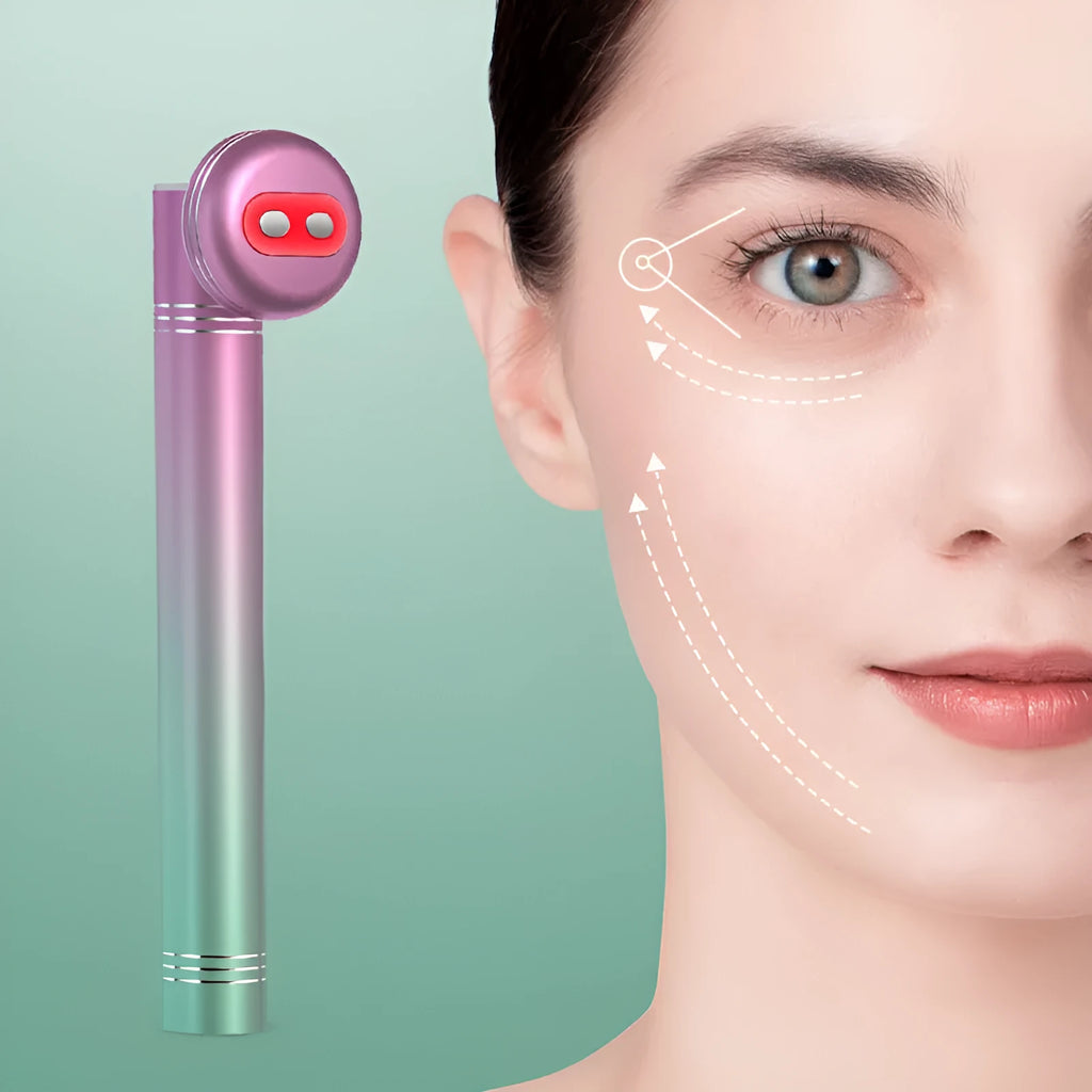 Facial lifting and tightening eye beauty instrument wand in pink, purple, silver, and gradually varied pink, 143.5mm, Type-C rechargeable