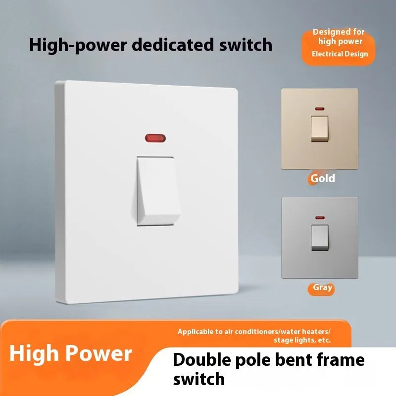 25A 45A 3P water heater switch with light panel in gold grey white colours