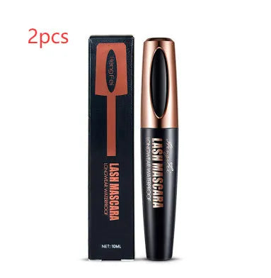 Black waterproof mascara with sweat-proof and smudge-resistant formula for curling lashes