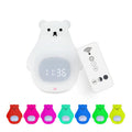 Big white bear cartoon design silicone night light with remote control and timer functions