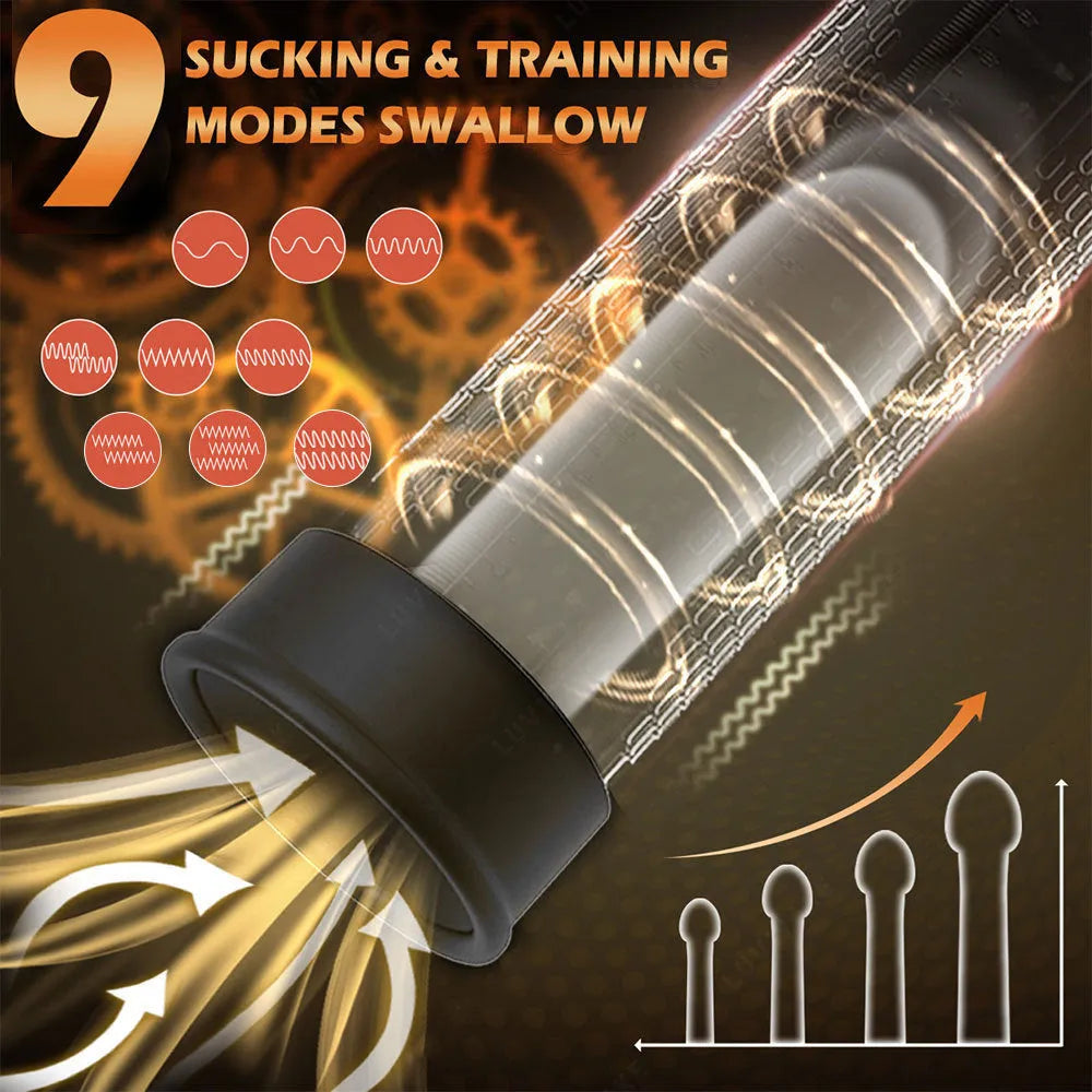 Electric pump masturbation device made from ABS and TPE materials with negative pressure stretching technology