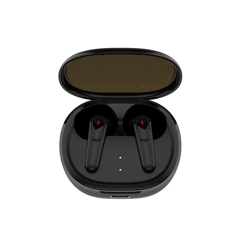 Black PRO30 Bluetooth in-ear headphones with noise reduction feature.