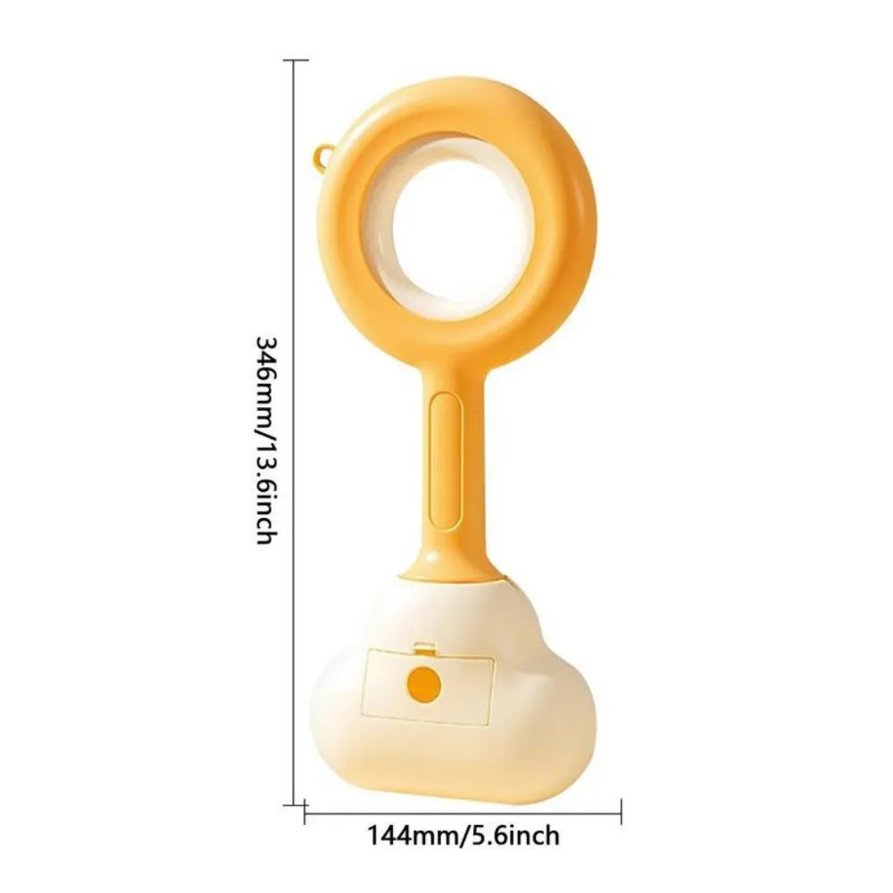 Blue dog pooper scooper with cloud-shaped jaw design for outdoor waste clean-up