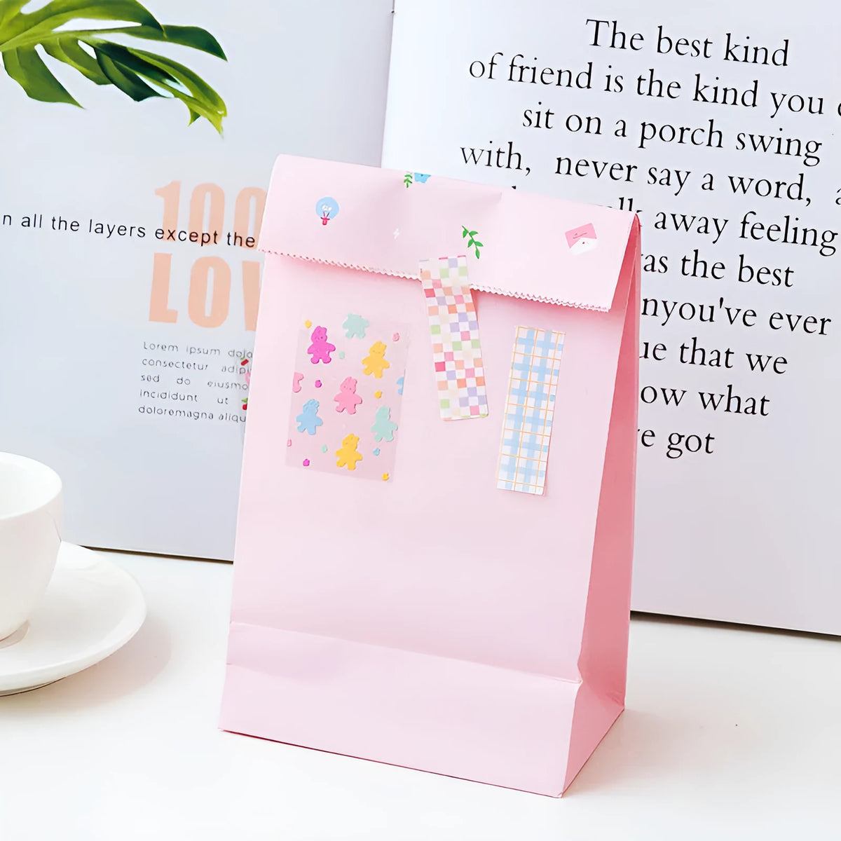 Plastic index stickers in various colours and styles for page marking in notebooks and journals