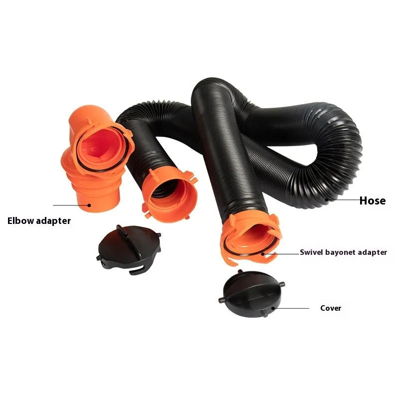 90 degree rotary elbow joint for caravan sewage hose in PP material