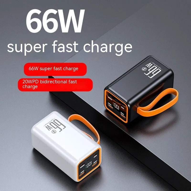 PD66W fast charge 20000 MA power bank in black or white with creative design