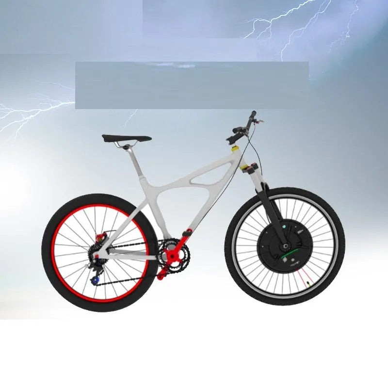Imotor 3.0 electric bicycle conversion hub motor in black alloy wheel