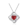 Women's heart-shaped copper necklace with electroplated finish in five colour options