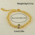 Women's copper bracelet with heart-shaped Arabic design and zircon stone detailing