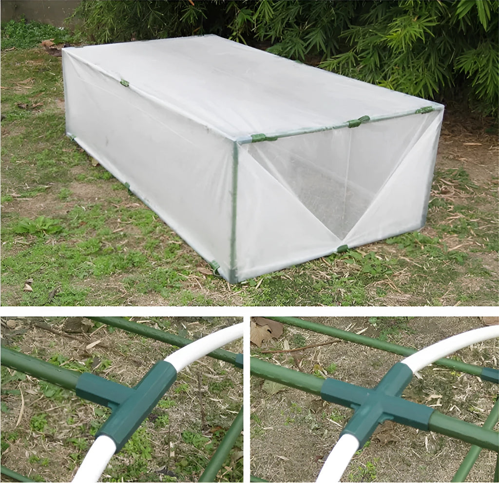 PP plastic 11mm three-way and four-way plant support connector joint for garden stakes