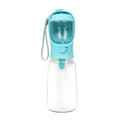 Blue portable dual-use dog water drinking cup with split grain design for outdoor walks.