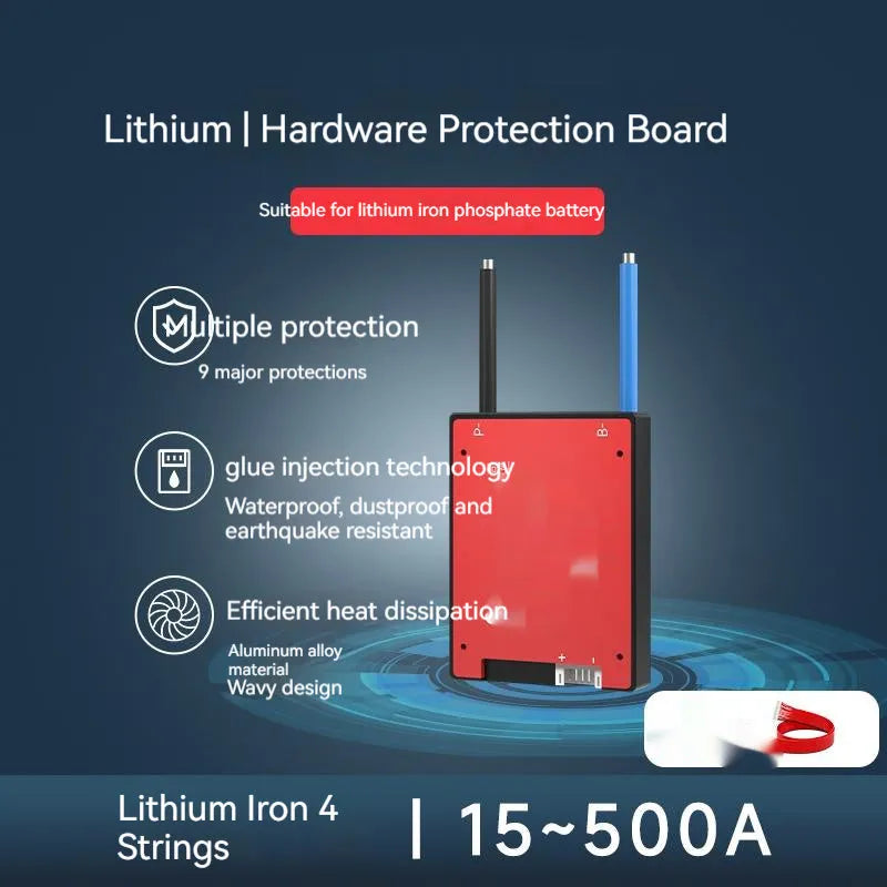 Dali lithium iron phosphate battery protection board on a white background