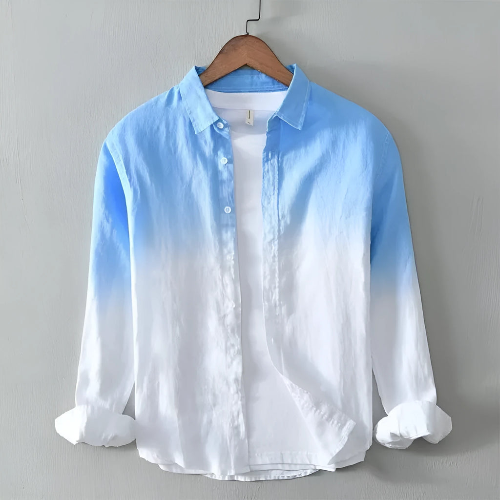 Men's loose casual top coat in slim fit, available in dark blue, light blue, and yellow colours.