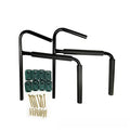 Carbon steel kayak wall storage hanger rack measuring 43 by 38 centimetres.
