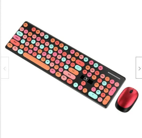 Wireless punk manipulator keyboard and mouse set in vibrant yellow mixed colour with backlight feature