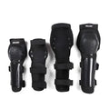 Black adults protective gear set with PE rubber shell, EVA foam, Velcro and elastic webbing, free size