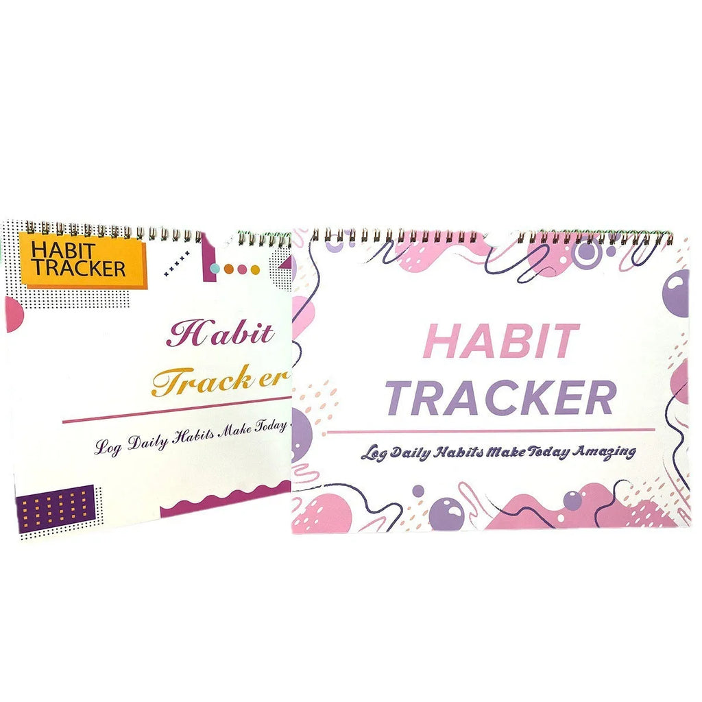 Self-discipline habit tracking notebook showing 12 internal pages with A4 21x28cm dimensions