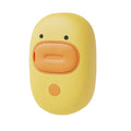 White and yellow pet steam brush with silicone bristles and water tank for dog and cat grooming