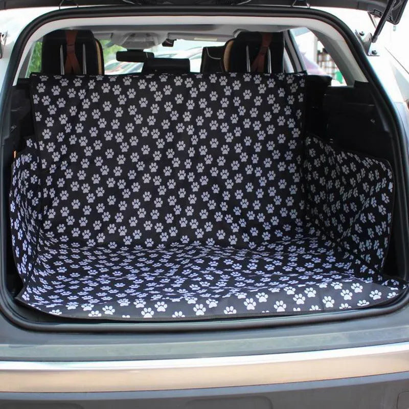 Paw Print Oxford cloth dog car mat for SUV boot or trunk, waterproof anti-dirty pet mat
