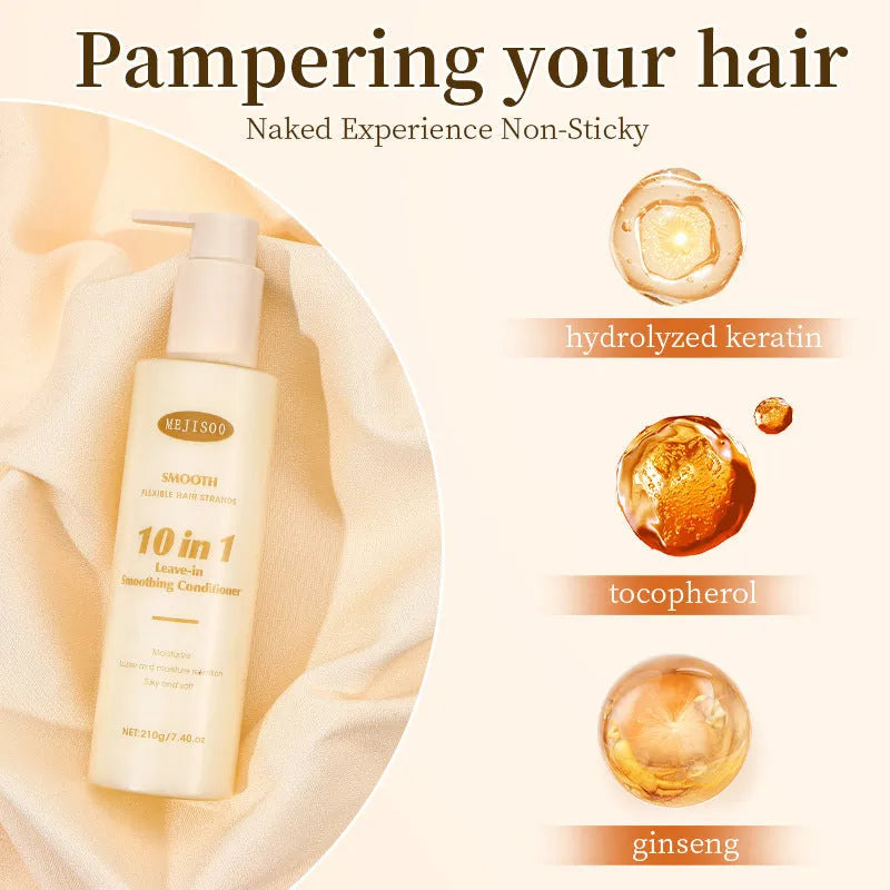 210g bottle of Soft Wash-Free 10-in-1 Hair Conditioner for women's frizz control and nourishment