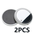 Colourful LED light-up coaster for car cup holder showing seven light modes on a non-slip acrylic surface.