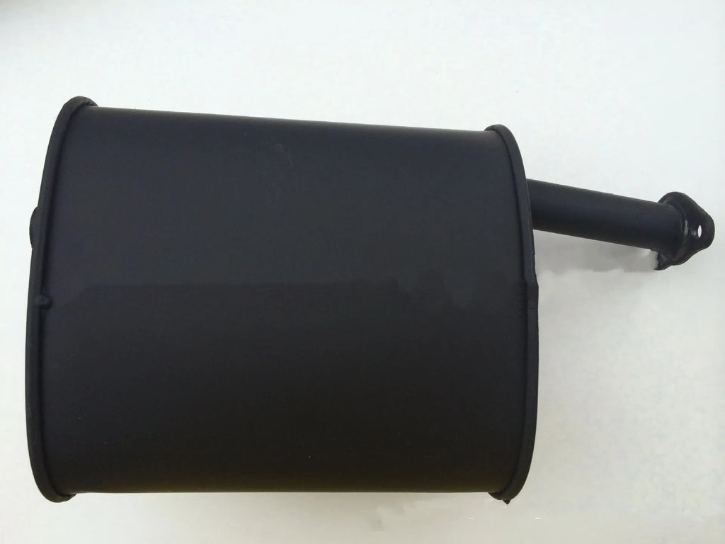 Black gasoline generator silencer and exhaust pipe chimney replacement part