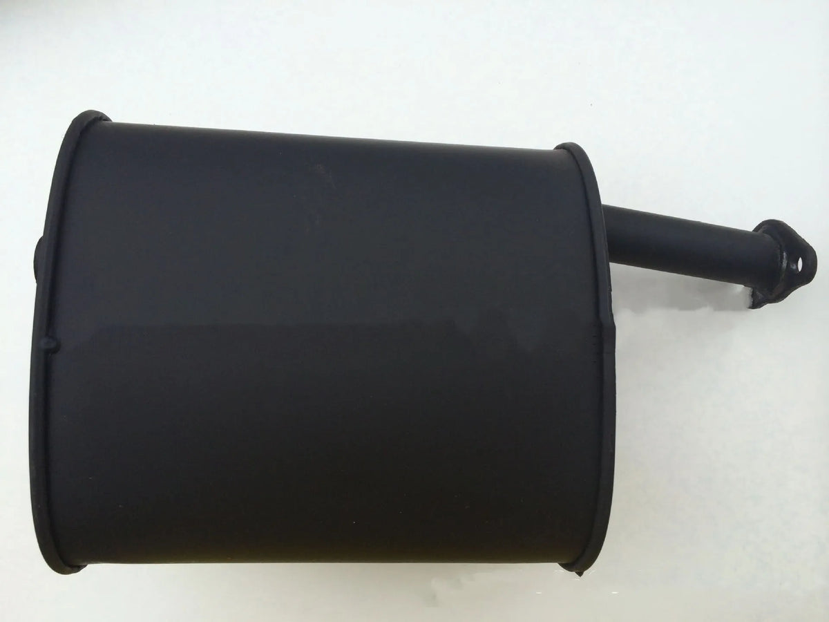 Black gasoline generator silencer and exhaust pipe chimney replacement part