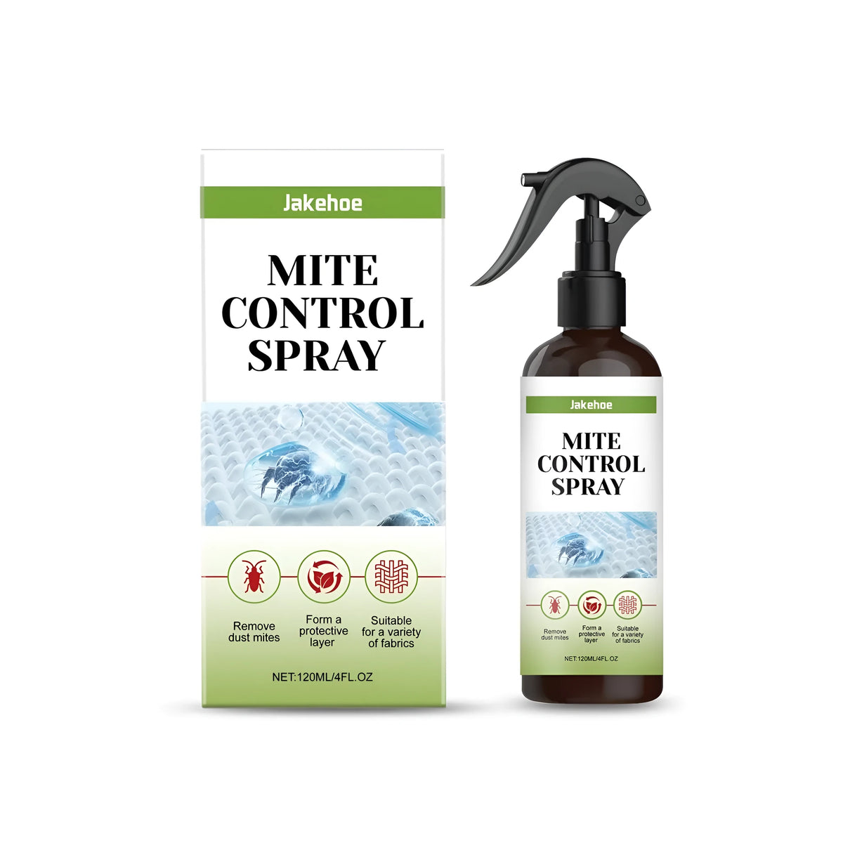 120ml mite control spray bottle for mattress and bedding treatment with menthol formula