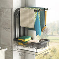 Foldable plastic kitchen draining rack in new Chinese style for wall or desktop mounting